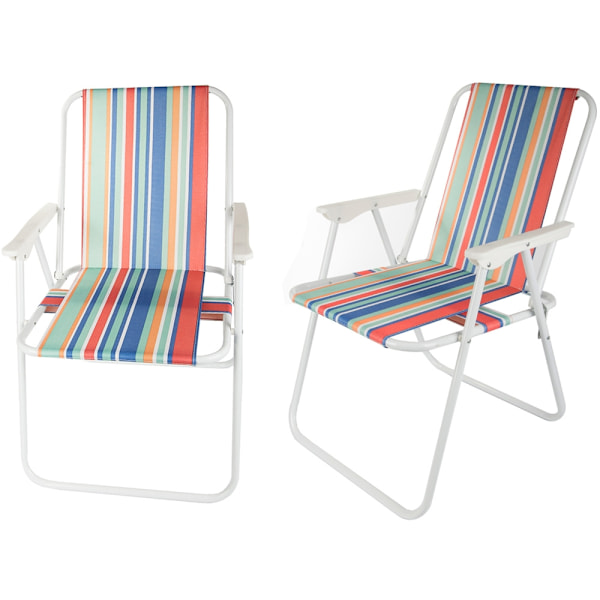 Strandstol / Solstol - Stol till Strand - Hopfällbar Multicolor