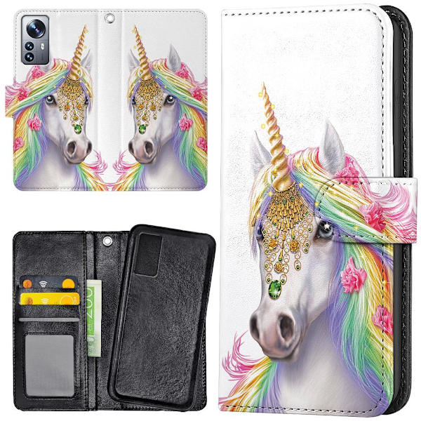 Xiaomi 12 - Plånboksfodral/Skal Unicorn/Enhörning