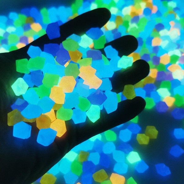 150 stk Selvlysende Sten - Glow in the Dark Dekoration Multicolor