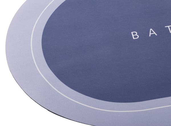 Badrumsmatta / Snabbtork & Halkfri - 58x38cm - Oval