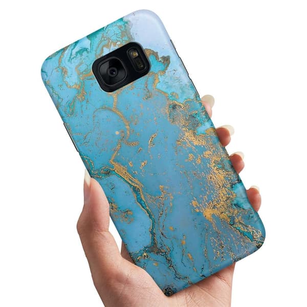 Deksel / Mobildeksel til Samsung Galaxy S7 Edge - Marmor Multicolor
