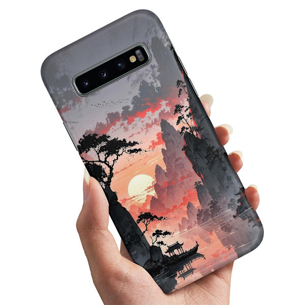 Deksel / Mobildeksel til Samsung Galaxy S10 - Sunset