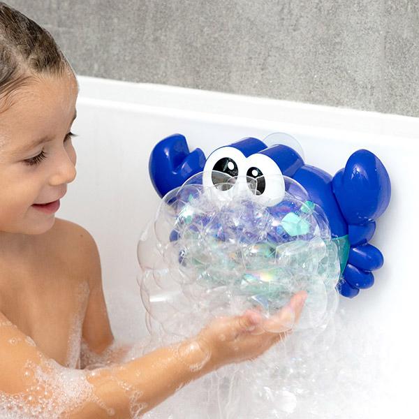 Musikalsk krabbe med bobler til badet - badespil