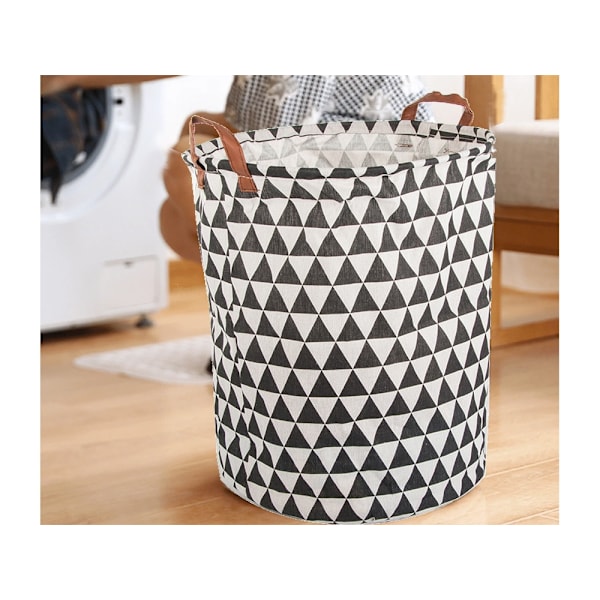 Hopfällbar Tvättkorg - 45L Svart