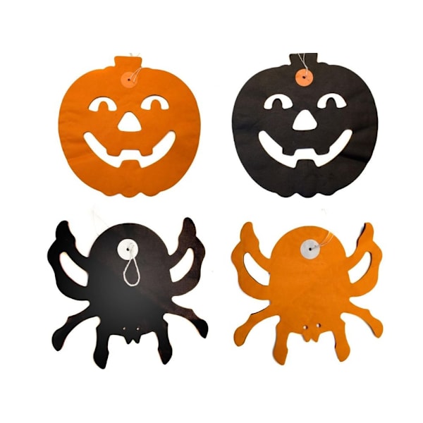 Dekorativ krans halloween pumpa/spindelpapper lång 3 meter