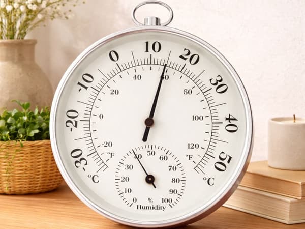 Analog termometer hygrometer vägg