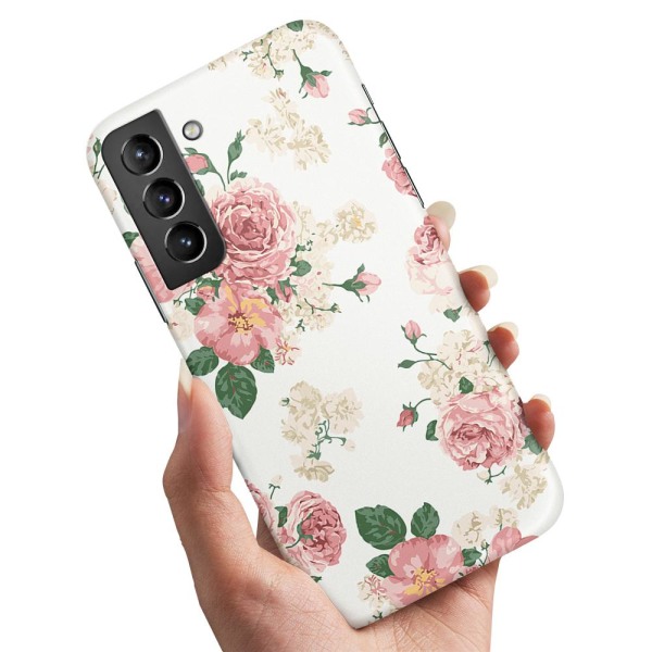 Samsung Galaxy S21 - Cover/Mobilcover Retro Blomster