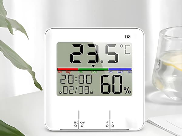 Väderstation digital - Termometer, hygrometer och klocka