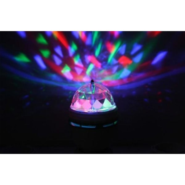 LED lampe E27 fatning - Roterende disco lampe Multicolor