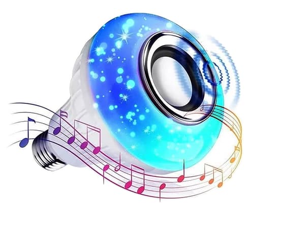 LED-lampa E27 sockel - RGB med Bluetooth & högtalare