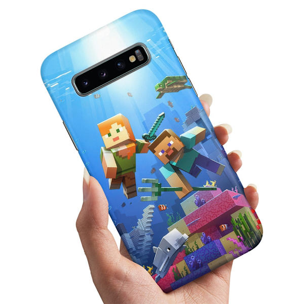 Deksel / Mobildeksel til Samsung Galaxy S10 Plus - Minecraft