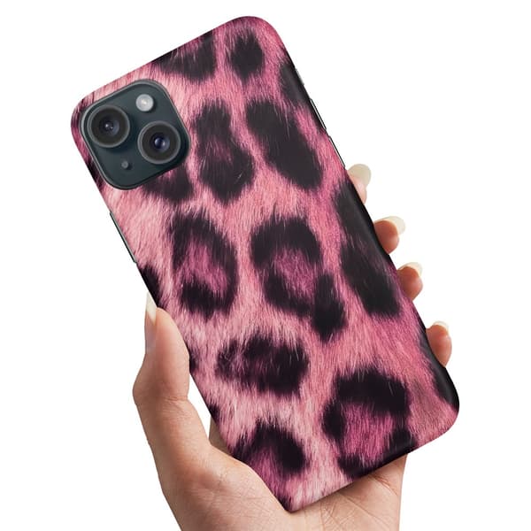 Deksel / Mobildeksel til iPhone 14 - Pink Leopard