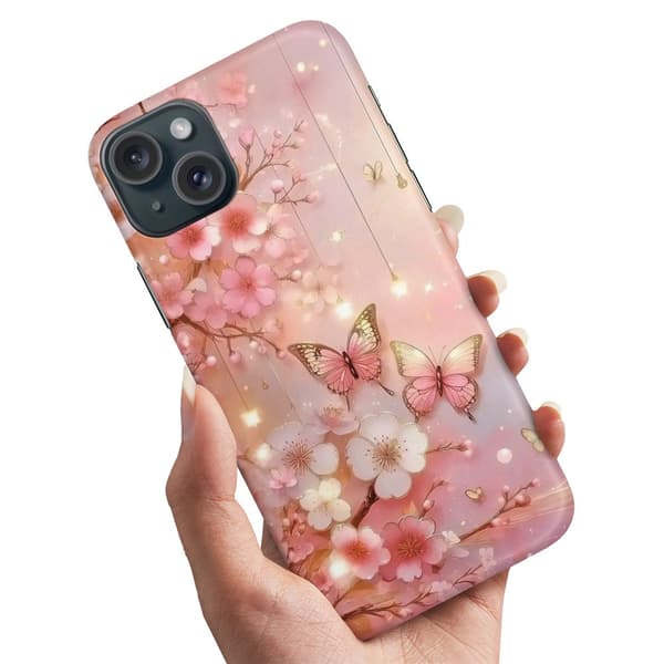 Deksel / Mobildeksel til iPhone 13 - Flowers & Butterflies