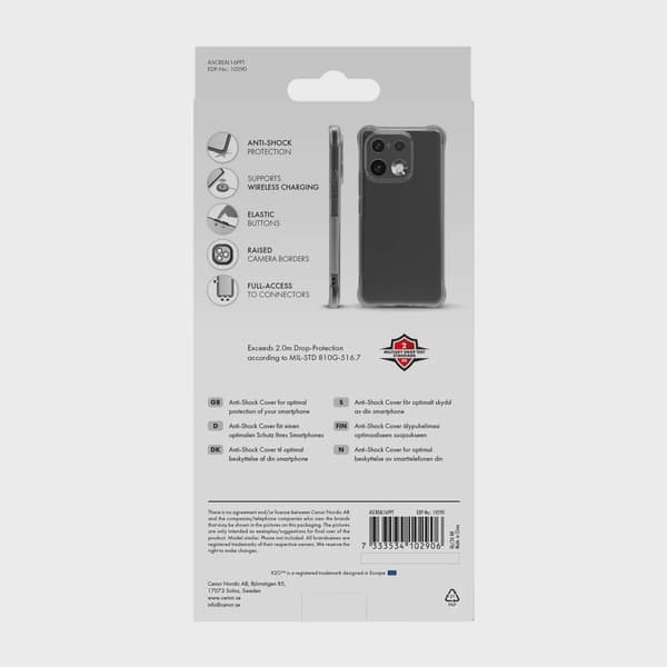 X2O Anti-Shock Skal Realme 16 Pro+ Transparent