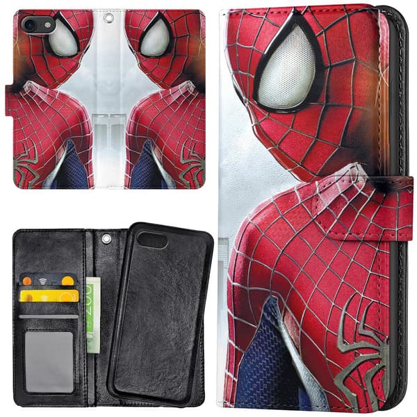 iPhone 7/8/SE - Plånboksfodral/Skal Spiderman