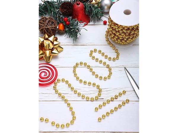 5m Perlegirlander – Julepynt Gold