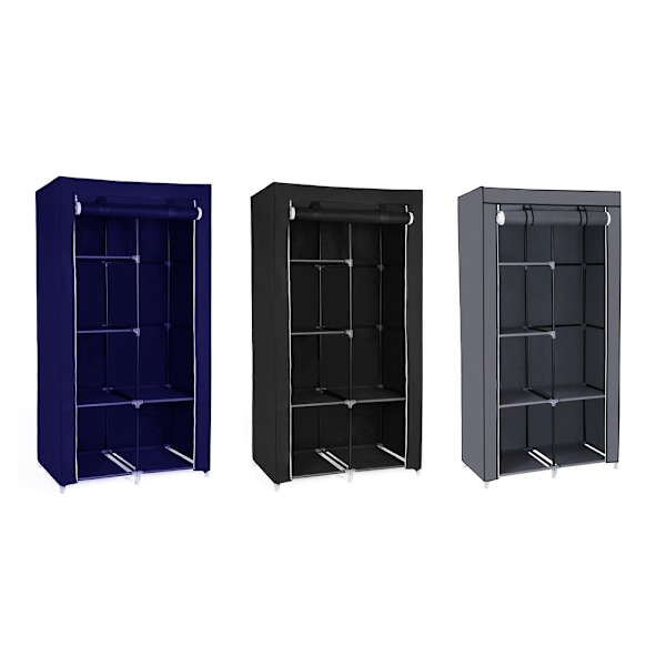 Garderob / Klädgarderob - 175x110x45 cm Svart