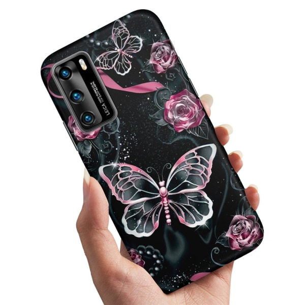 Huawei P40 Pro - Cover/Mobilcover Sommerfugle