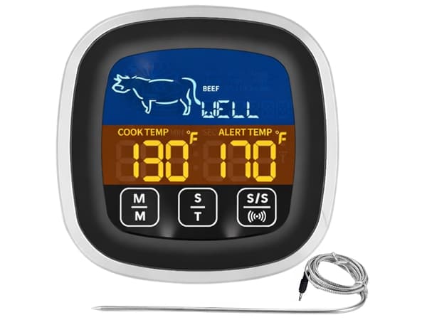 Köttermometer digital med probe Black