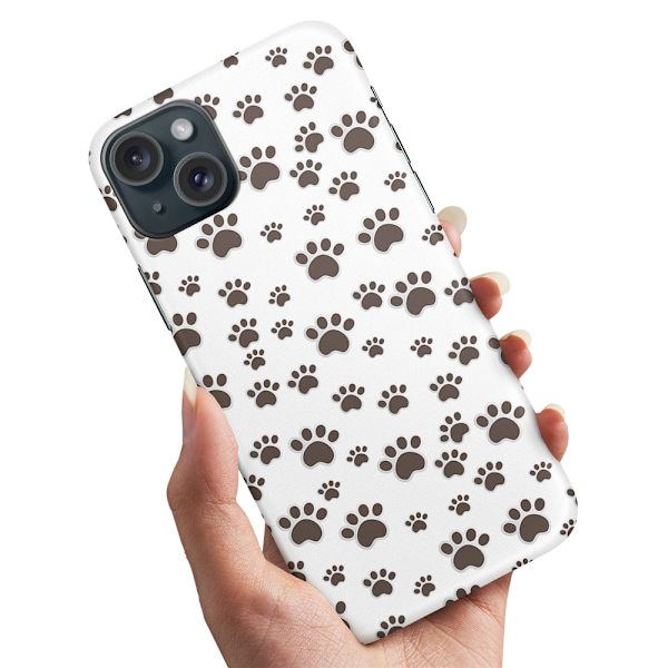 iPhone 15 Plus - Skal/Mobilskal Paw Pattern