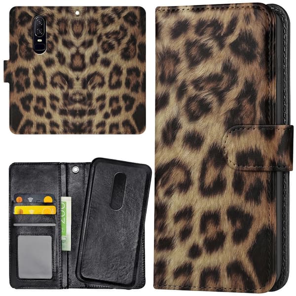 OnePlus 7 - Lompakkokotelo/Kuoret Leopard