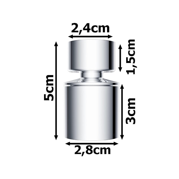 Munstycke till Kran - 360° Roterande Vatten Adapter