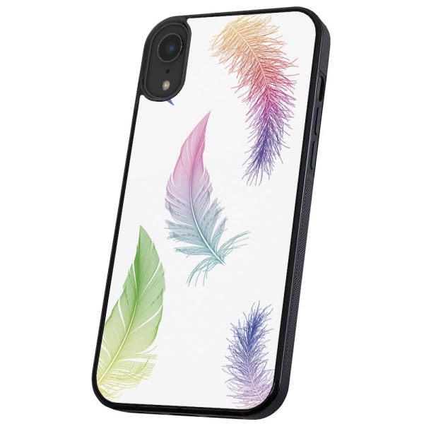 iPhone X/XS - Skal/Mobilskal Fjädrar multifärg