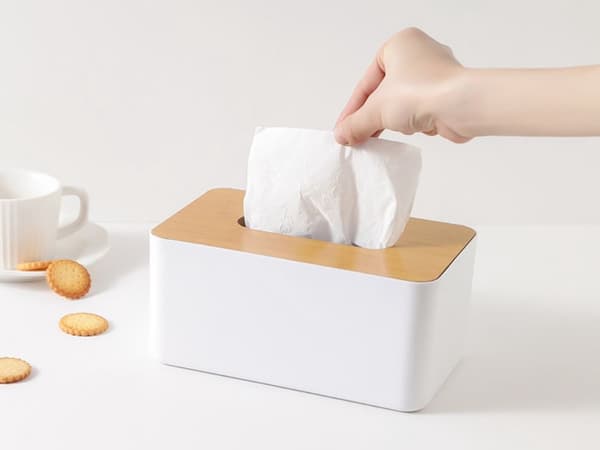 Servetthållare bambu - Förvaringslåda och pappersbox