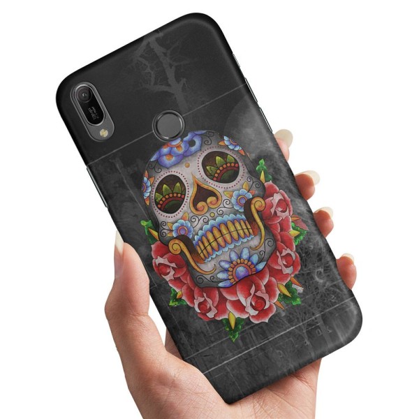 Samsung Galaxy A20e - Cover / Mobile Cover Flowers Skull