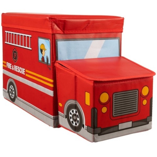 Legetøjskurv / Legetøjsboks til børn - Brandbil