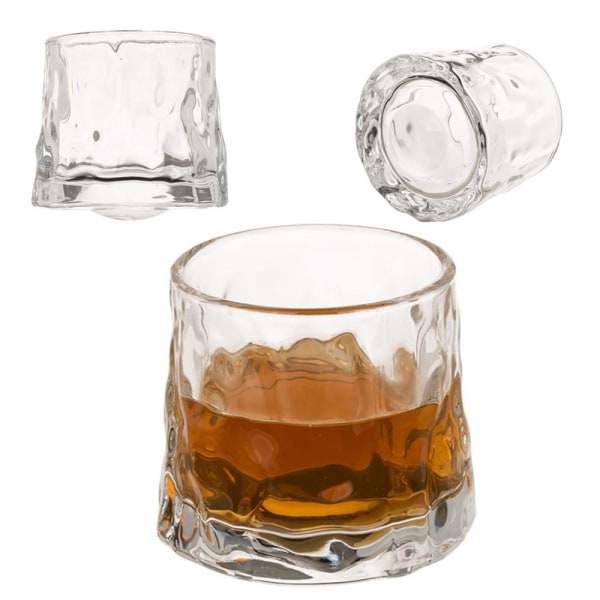 2-Pak Whiskeyglass / Cognacglass / Glass til Whiskey – Kule Transparent