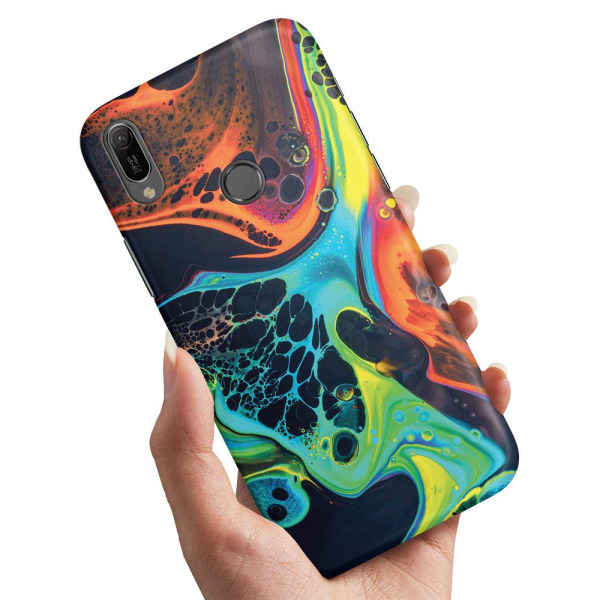 Huawei Y6 (2019) - Cover/Mobilcover Marmor Multicolor