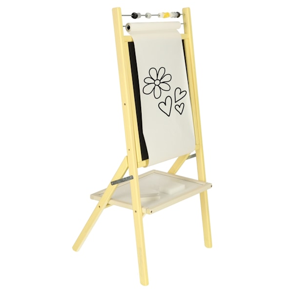 Blackboard - Griffeltavla med Stativ, Kritor & Magneter - 46x43 cm