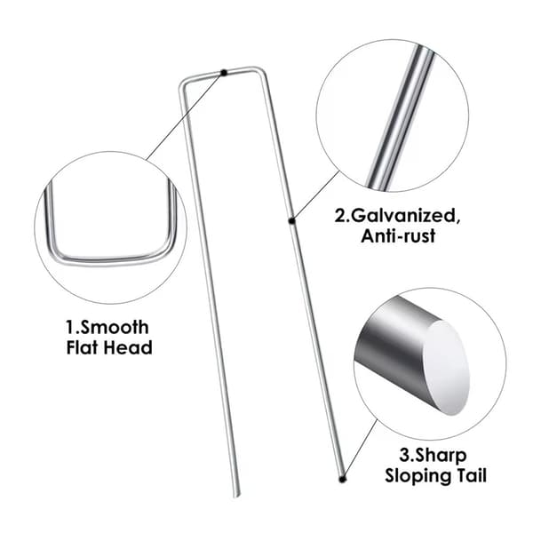 Trädgårdsankare U-form - 100-pack