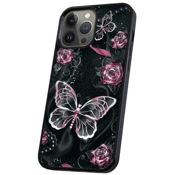 iPhone 14 Pro - Cover/Mobilcover Sommerfugle