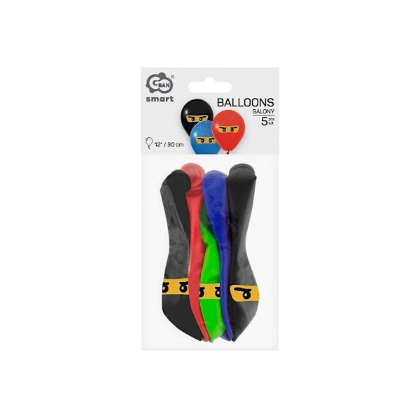 Ninjaballonger 12 tum (30 cm), 5 st