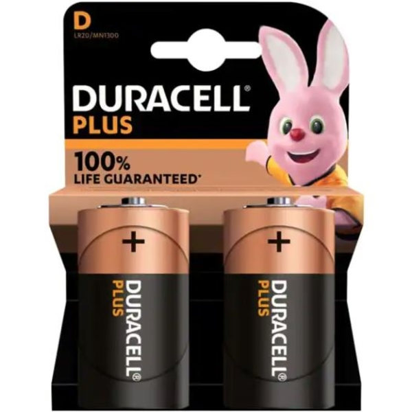 Batteri Duracell Plus D LR20 2 st