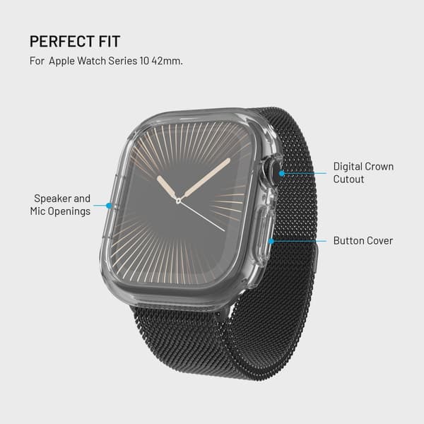 FIXED PURE Skyddsfodral och glas för Apple Watch 42 mm