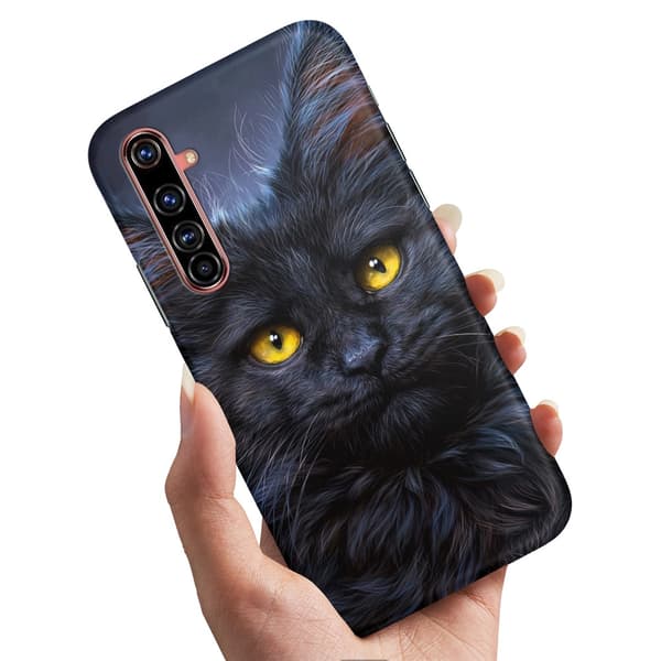 Deksel / Mobildeksel til Realme X50 Pro - Svart Katt