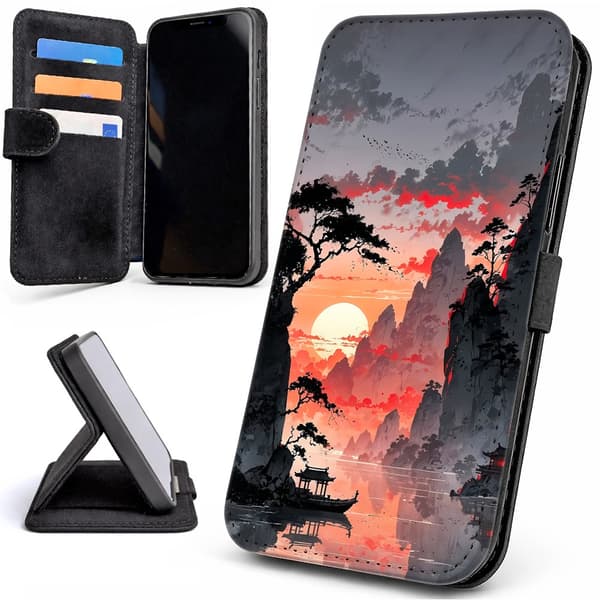 Lommebok Deksel / Mobildeksel til iPhone 12 / 12 Pro - Sunset