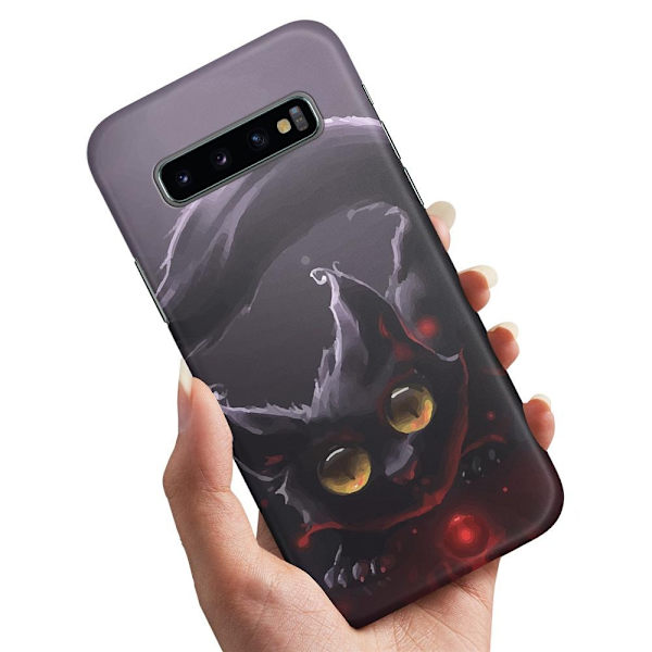 Samsung Galaxy S10 Plus - Kuoret/Suojakuori Musta Kissa