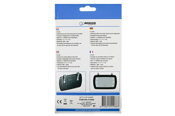 Sminkspegel 6 LED bil