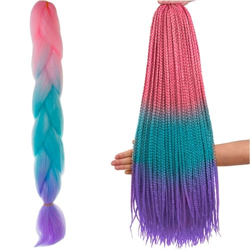 Jumbo Braid / Løshår Hårfletning - 60 cm Retro Ombre
