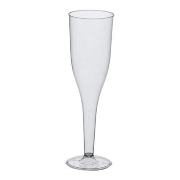 10-Pak Champagne Glas i Plast / Plastikglas - 100ml Transparent