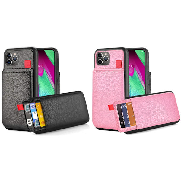 iPhone/Samsung/Huawei - Suojakuori - Piilotettu Korttilokero / Kortinpidike Black iPhone 7/8 Plus