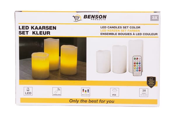 LED-ljus 3-pack + fjärrkontroll