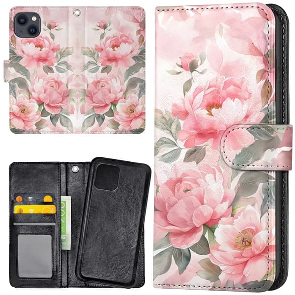 iPhone 15 - Lompakkokotelo/Kuoret Flowers