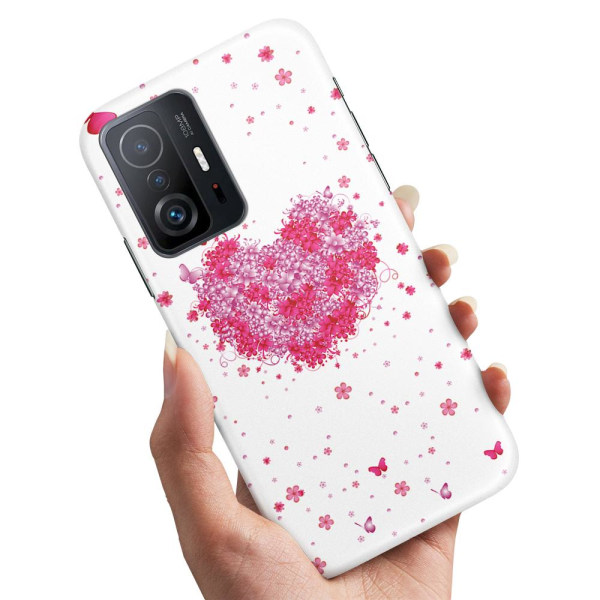 Xiaomi 11T/11T Pro 5G - Cover/Mobilcover Blomsterhjerte Multicolor