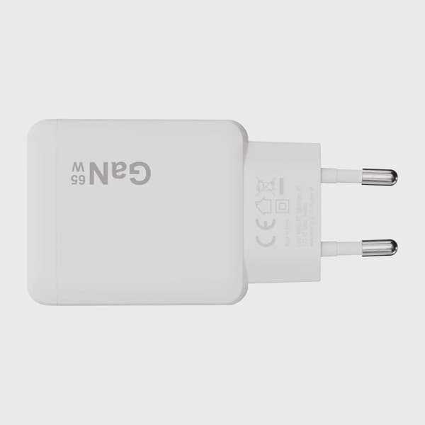 X2O 65W Dual SLIM hemmaladdarset USB-C/C GaN 1.5m vit