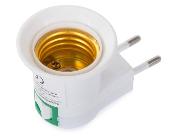 Eluttag Adapter för Glödlampa - E27